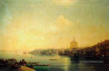 vue de Constantinople 1849 Romantique Ivan Aivazovsky russe Peinture à l'huile